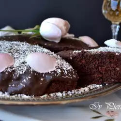 Chocolate Cake with Walnuts and Glaze