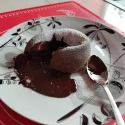 Chocolate Souffle with Vanilla