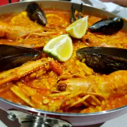 Paella with rice