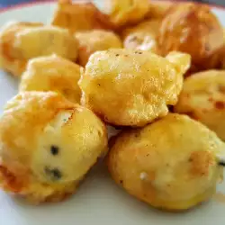 Breaded Cheese Curds with cheese
