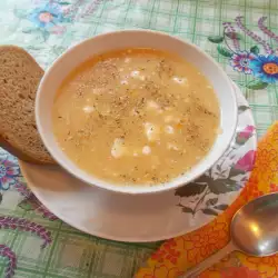 Feta Cheese Soup with cheese
