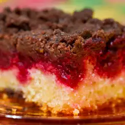 Fruit Cake with raspberries
