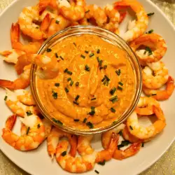 Festive Shrimp with Romesco Sauce