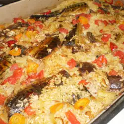 Mackerel with Rice and Peppers