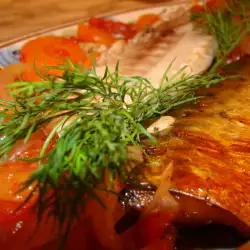 Baked Fish with onions