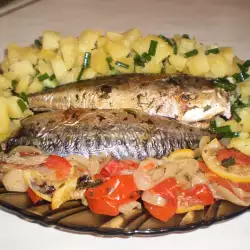 Fish in foil with Tomatoes