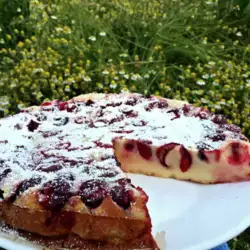Cherry Fruit Cake with Semolina