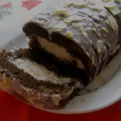Swiss Roll with coconut flakes
