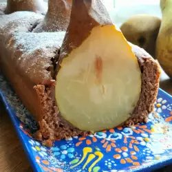 Cake with Whole Pears and Cocoa