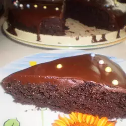 Mayonnaise and Chocolate Glaze Cake