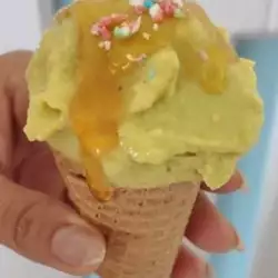 Homemade Ice Cream with Avocado and Banana