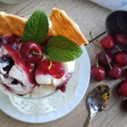 Ice Cream with Cherries and Rum