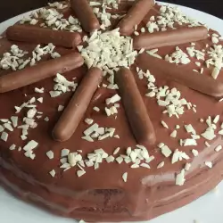 Juicy Chocolate Cake with Creams and Syrup