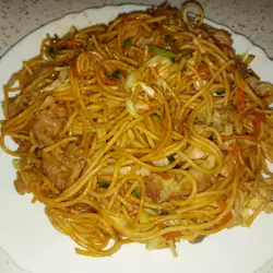 Chinese-Style Spaghetti with Three Types of Meat
