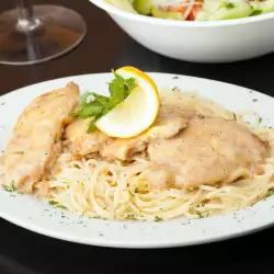 Spaghetti with Chicken and Lemons
