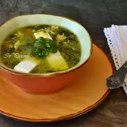 Spinach Soup with spring onions
