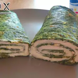 Spinach Keto Roll with Cream Cheese