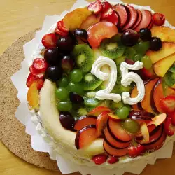 Fruit Torte with eggs