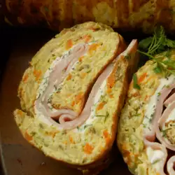 Zucchini Roll with Ham
