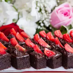 Chocolate Pastry with strawberries