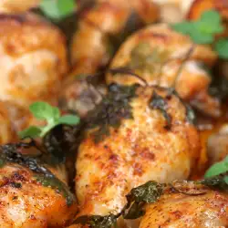 Chicken Drumsticks with Mushrooms and Savory