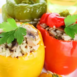 Stuffed Peppers with Rice and Parsley