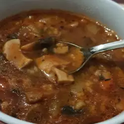 Vegan Soup with Mushrooms