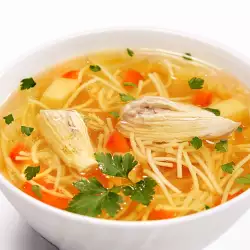 Chicken Noodle Soup with Onions