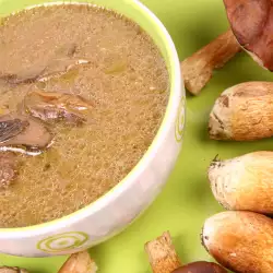 Mushroom Soup with broth