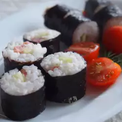 Sushi with cucumbers