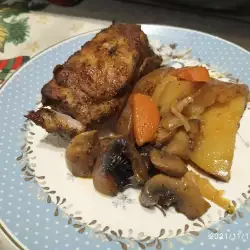 Oven-Baked Ribs with Mushrooms