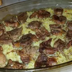 Juicy Pork with Rice in the Oven