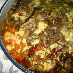 Pork and Mushrooms with Cheese