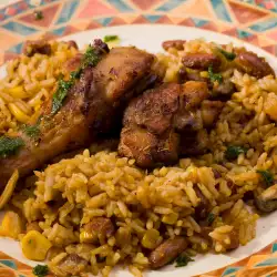 Lamb Ribs with Rice in the Oven