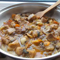 Pan-Fried Pork with Mushrooms and Onions