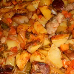 Potatoes with Meat and Savory