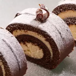 Swiss Roll with almonds
