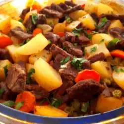 Oven-Baked Beef with Peppers