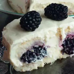 Milk-Based Dessert with Blackberries