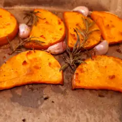 Baked Pumpkin with garlic