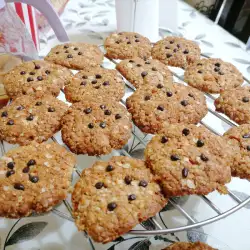 Pumpkin Cookies with Oats and Chocolate Chips