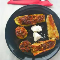 Oven Baked Zucchini with mince