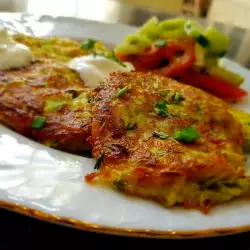 Zucchini Patties with Spring Onions