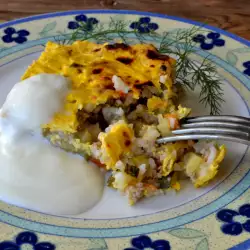 Zucchini and Rice Casserole with Minced Meat