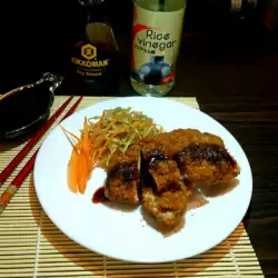 Schnitzels with soy sauce