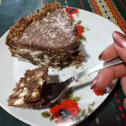Chocolate Cake with Biscuits and Walnuts