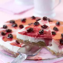 Cheesecake with Coconut and Blueberries without Baking