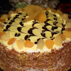Fruit Torte with eggs