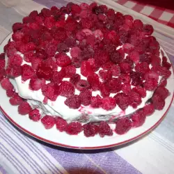 Raspberry Torte with Eggs