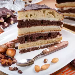 Two Color Hazelnut Cake
